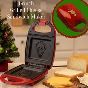The Grinch Grilled Cheese Sandwich Maker / Panini Press *White Elephant Gift!*
